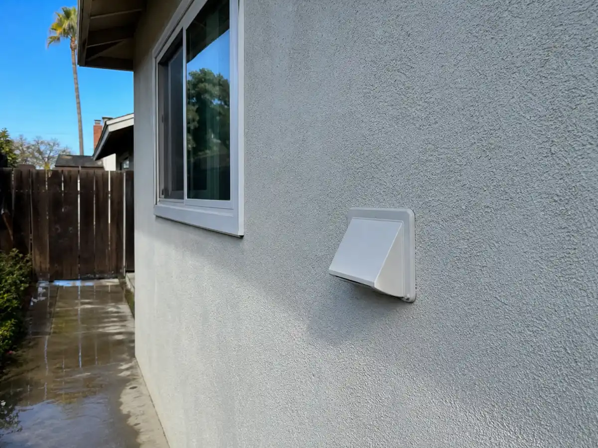 Clear dryer vent hood back in service — completed job in Winchester, CA